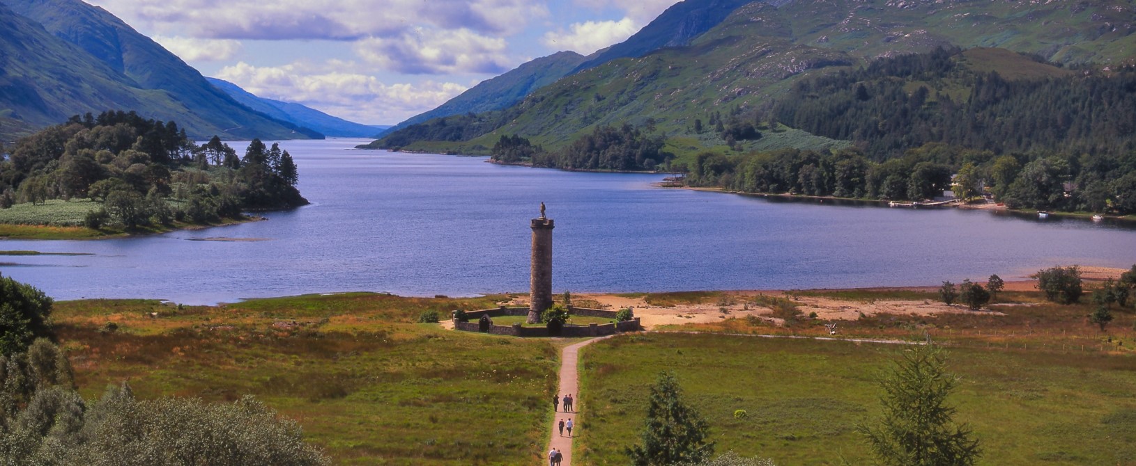 The Glenfinnan Mounment can be seen from the Jacobite Steam Train as it crosses the famous viaduct