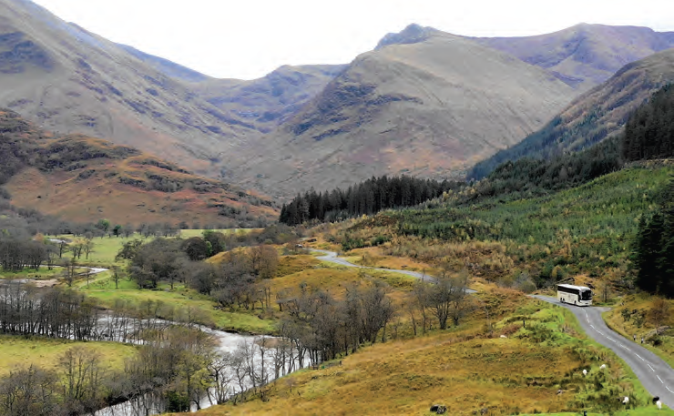 The open road with Lochs and Glens