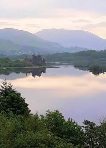 A photo of Loch Awe taken from the Loch Awe Hotel room
