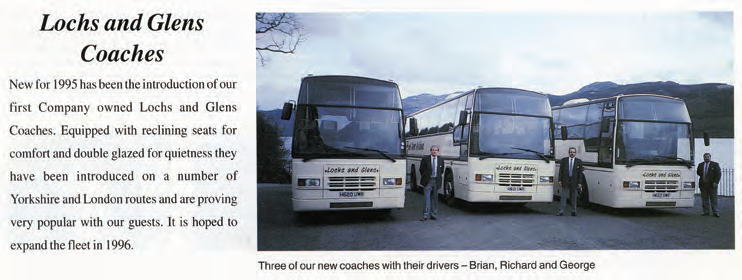 An old article of the first lochs and glens coaches introduced in 1995