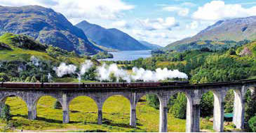 The Jacobite Train crossing the Glenfinnan Viduct