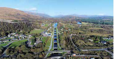 Neptune’s Staircase, the name given to the flight of eight locks at the beginning of Thomas Telford’s famous Caledonian Canal